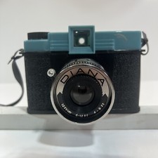 Diana Camera Lomography 120 Film Plastic Black Teal Vintage NICE RARE