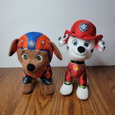 Spin Master Paw Patrol Zuma And Marshall Plush Stuffed Animal Toy 2018