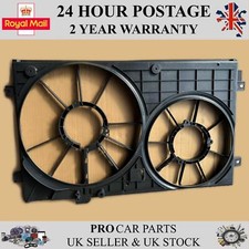 Radiator Twin Fan Cover Cowl Fits VW AUDI SEAT SKODA 1K0121207T 1K0121207BB