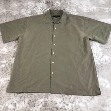 VTG Quiksilver Shirt Mens XL Button Iridescent Glow Surf Polynosic 90s Pink