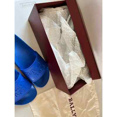 BALLY BLUE RUBBER SLIDES USA9 BALLY BLUE RUBBER SLIDES USA9 | eBay main image 2