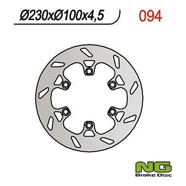 Disque de frein arriere NG endurance thermique pour Kawasaki KX 250