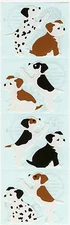 Mrs. Grossman's Stickers - Puppies - Dalmation, Brown Dogs, Pups - 4 Strips