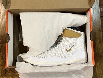 Nike Inflict 3 Rare White/Metallic Gold Wrestling Shoes Size 10