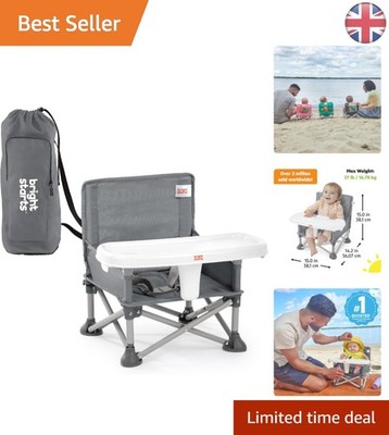 Pop 'N Sit Tragbare Sitzerhöhung für Babys, drinnen/draußen - Grau, 6 Monate - 3 Jahre