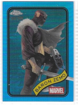 Topps Chrome Marvel 2025 - #125 Baron Zemo - Blue Refractor - 183/299