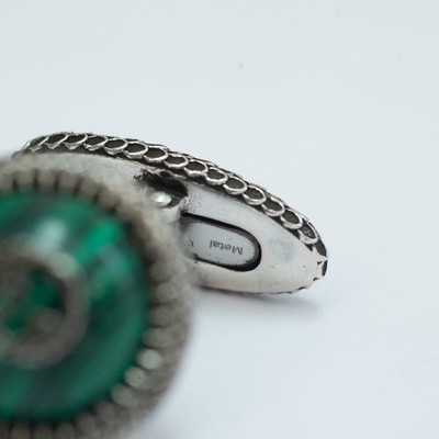 GUCCI Men's G Garden Sterling Silver and Green Malachite Snake