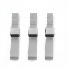 Early Cars 1933 - 1934 Airplane 2pt Gray/Grey Lap Bench Seat Belt Kit - 3 Belts 