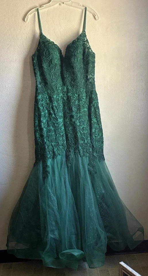 Camille La Vie выпускного вечера / платье бирюзовый зеленый размер 12 платье русалки - Изображение 4 из 4
