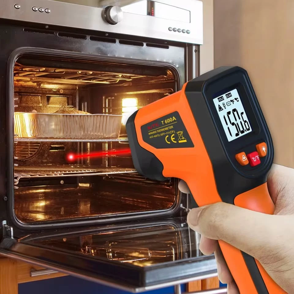 Termometro A Infrarossi Pirometro Laser Senza Contatto Misuratore Di Temperatura IR Digale Industriale Pistola A Punta-50 ~ 400 ℃-58 ~ 752F - Foto 8