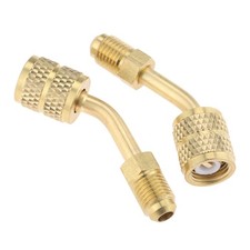 R410a Adapter 5/16 Female, 1/4 Male SAE Swivel Adapter Fits for Mini Split Sy...