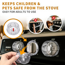 5PCS Stove Knob Covers for Child Safety - Fit Knobs with Diameter Under 2.4"....