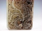 Old Nephrite Jade Stone Carved LARGE Pendant Big Tail Phoenix Bird #09052507 — photo 3