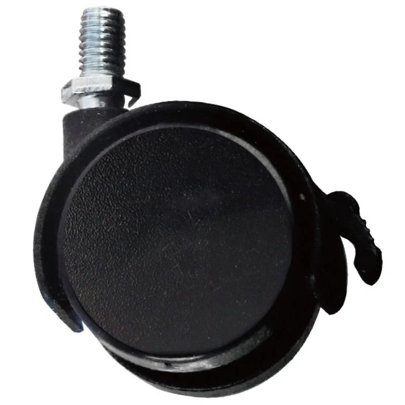 Kit di 4 Rotelle Per Mobili Con Freno Diametro 40mm Con Perno Filettato M8 - Immagine 2 di 3