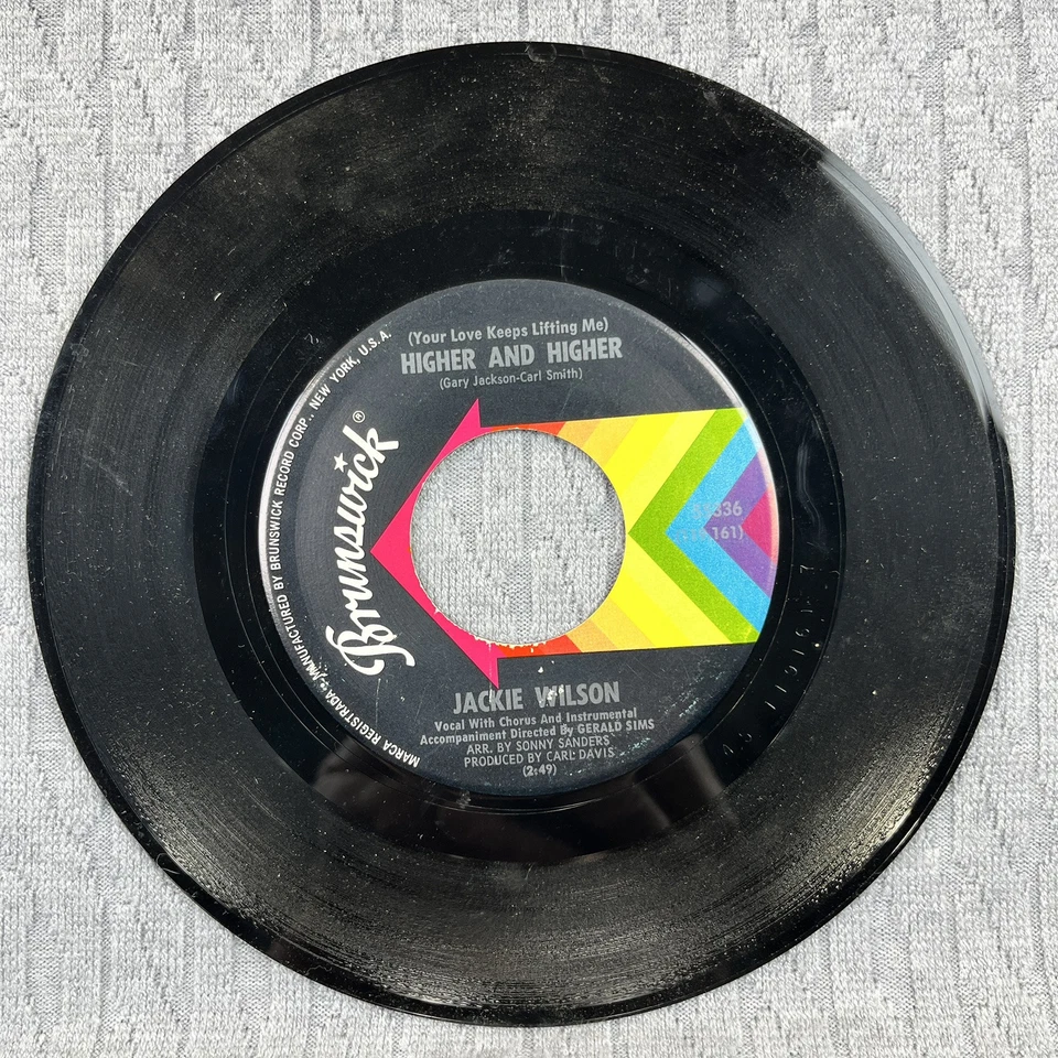 Vintage 45 RPM records Jackie Wilson Brunswick records country western blues Foto 4 de 4