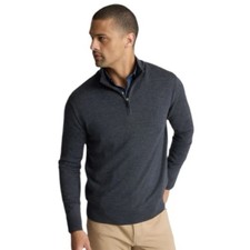 UNTUCKit Merino Wool Quarter-Zip Belguardo Sweater size L