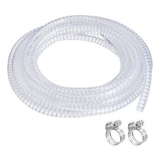 3/8" ID x 25 Ft PVC Tube Steel Wire Reinforced Tubing Flexible Hose Pipe Clear