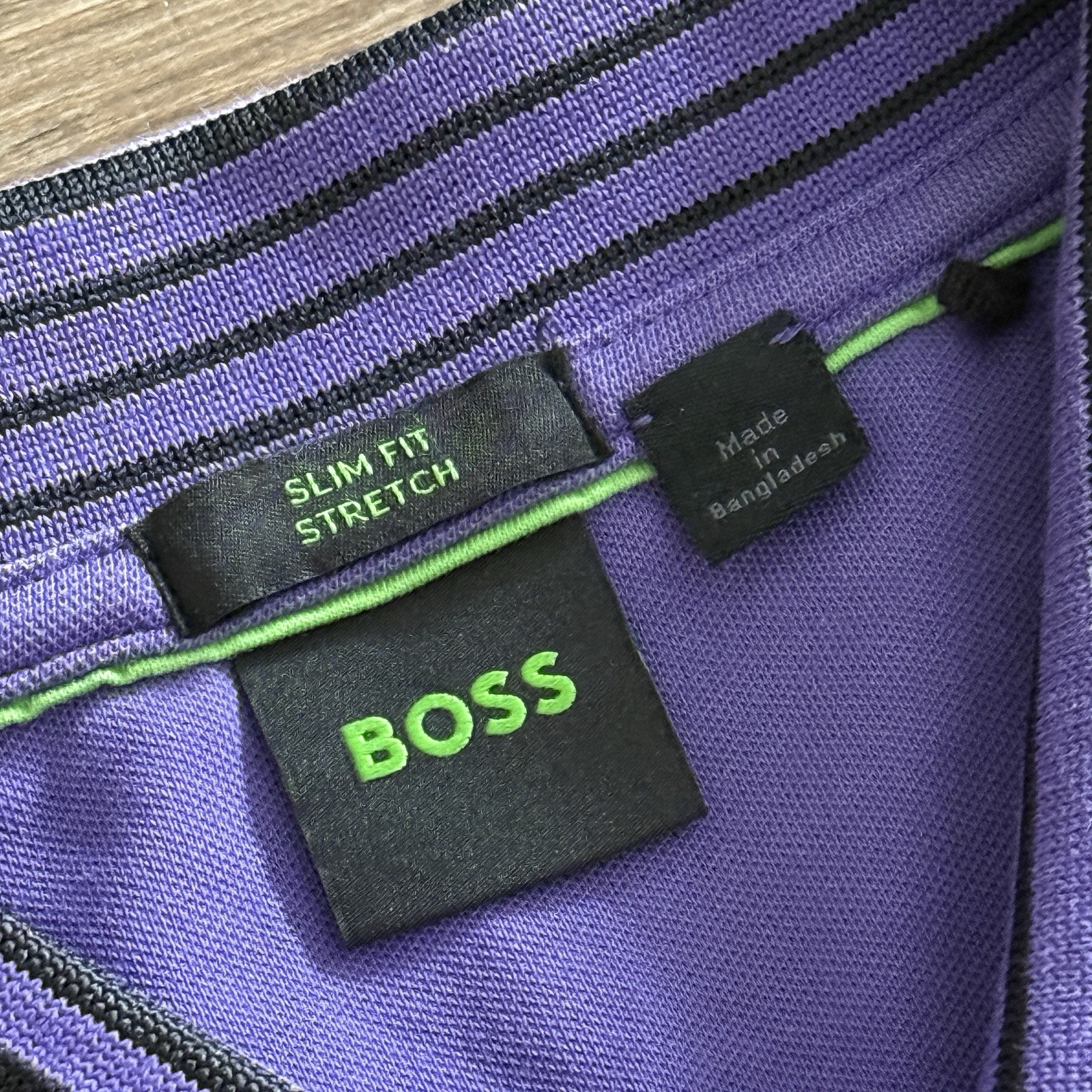 Hugo Boss Men's Slim Fit Short Sleeve Polo Shirt SZ L LOGO Stretch thumbnail 9