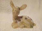 Fenton Art Glass Deer With Floral Designs 95 Years Anniversary Figurine 4 In.