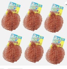 6 Pcs Chore Boy Copper Rust Free Scrubbers for Pot and Pans