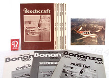 BEECHCRAFT Vintage Factory LOT of 9 BONANZA V35B A36 F33A 1978 Fold Out USA New BEECHCRAFT Vintage Factory LOT of 9 BONANZA V35B A36 F33A 1978 Fold Out USA New