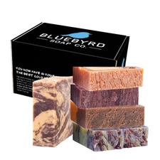 Bluebyrd Assorted Handmade Soap Bars for & Men | Large, 25 oz Gift Set of 5 N...