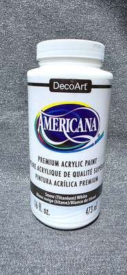 DecoArt Americana Acrylfarbe 473 ml / 16 fll.oz.  DA01 Snow (Titan) White