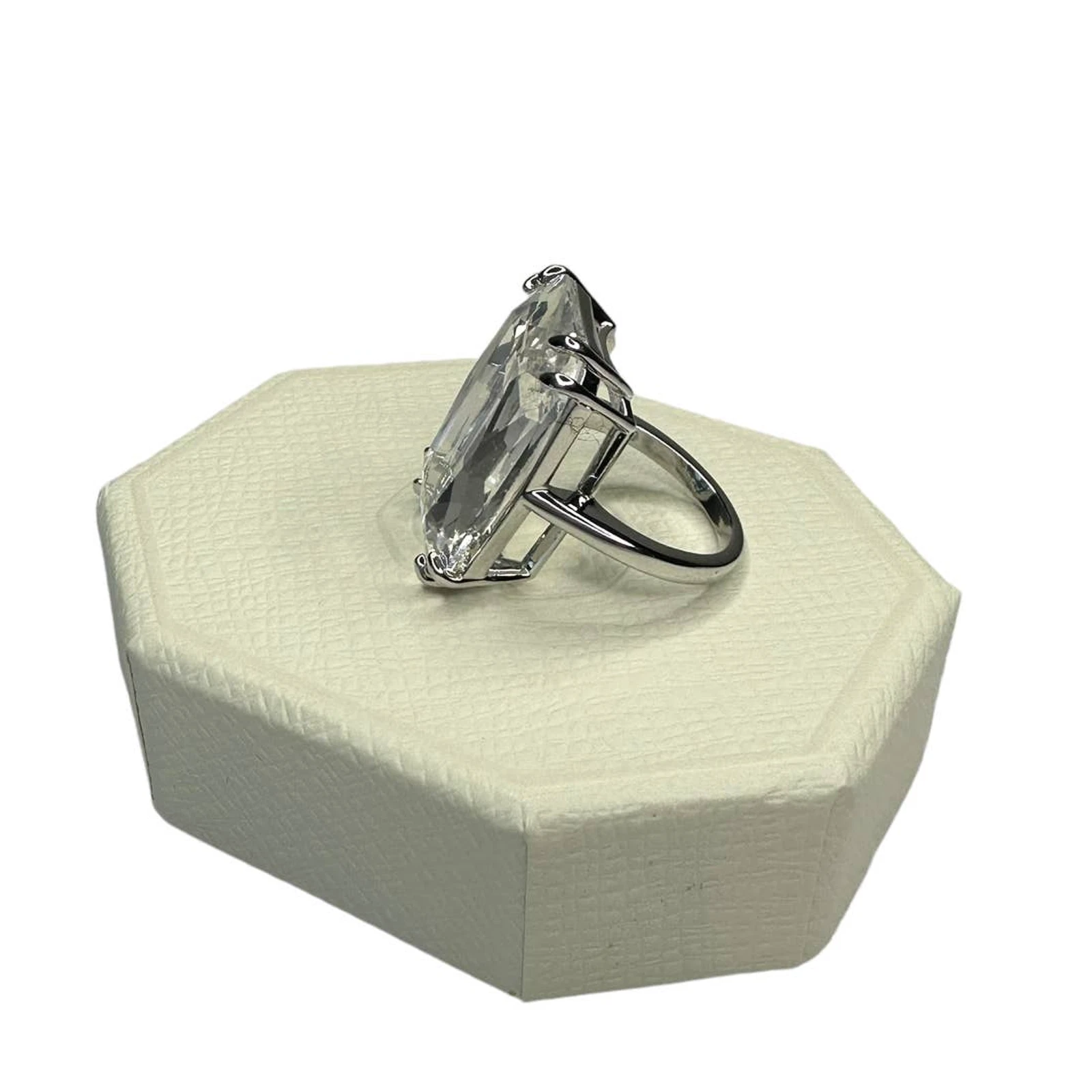 Anello cocktail Swarovski Mesmera cristallo oversize 58 EUR 8 USA