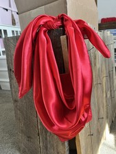 Wild Rag Western Scarves Solid Bright Engine Red Cowboy Scarf Beautiful 36  x36  