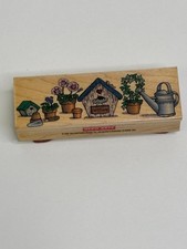 Hero Arts Wood Mounted Rubber Stamp Garden Theme 1996 USA