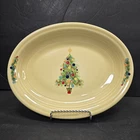 Fiesta Trio Trees Oval Platter Christmas Tree Fiestaware 11.5 " Serving Dish