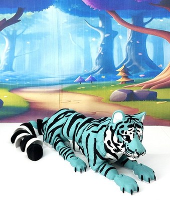 6'' Articulated Tiger, Jungle Animal Fidget Toy, 3D Printed in USA