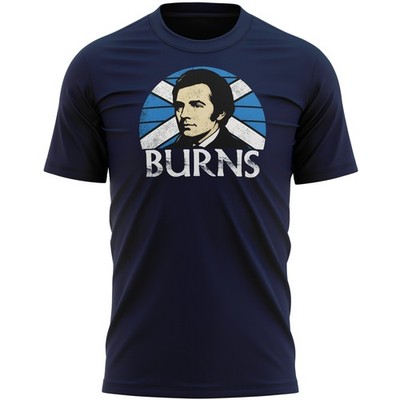 Herren Burns Night T-Shirt Scottish Celebration Saltire blau weiß Design UK