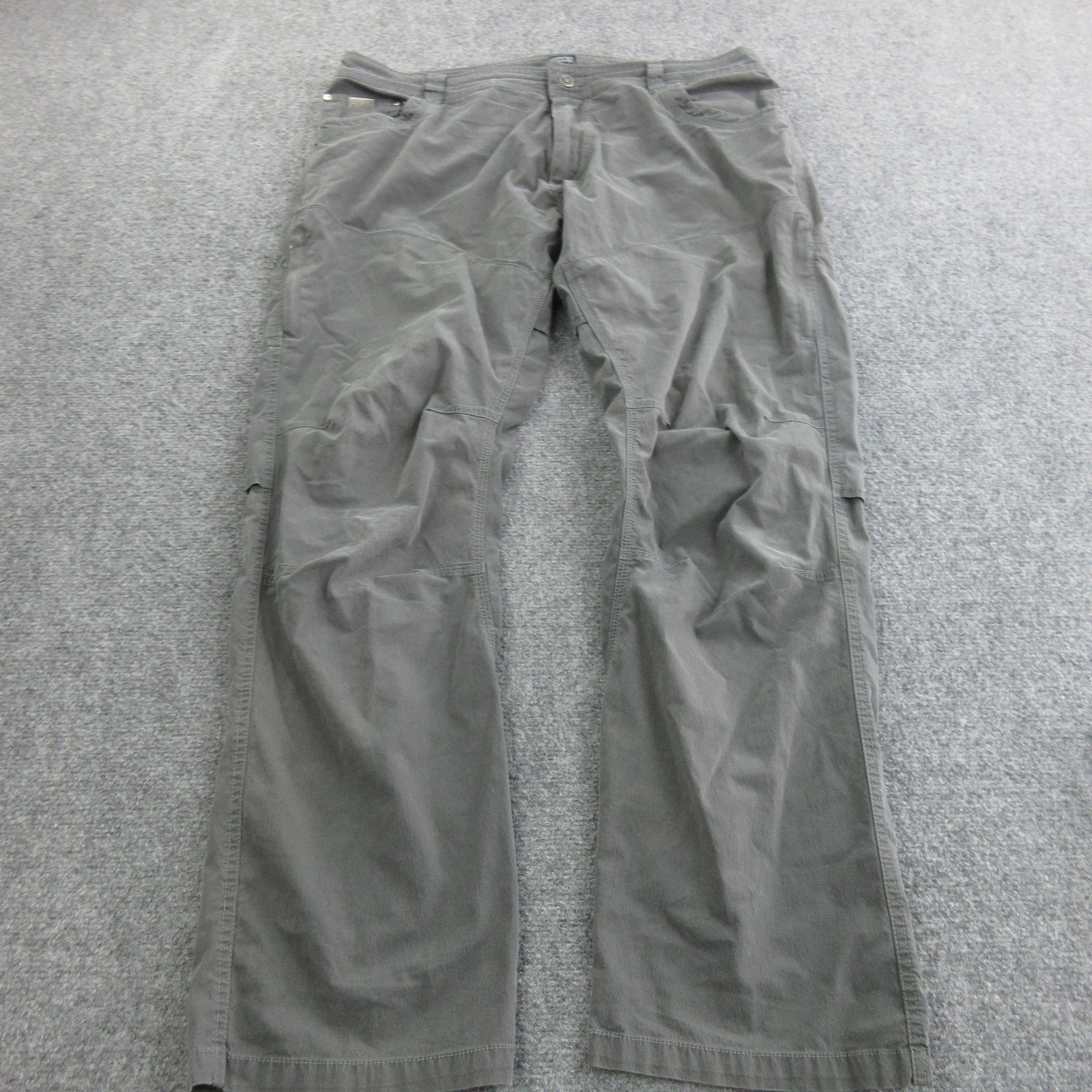 Kuhl Pants Mens 32x31 Gray Canvas Cargo Hiking Outdoor Workwear Relaxed Fit