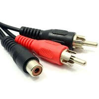 0.15M Einzel Phono Buchse 2X (Doppel) Rca Phono Stecker Adapter Kabel Splitter