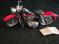 Franklin Mint 1957 Harley Davidson XL Sportster Motorcycle 1:10 Scale Red Blk EC