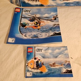 LEGO City Coast Guard Set 7738 Coast Guard Helicopter & Life Raft 100% COMPLETE