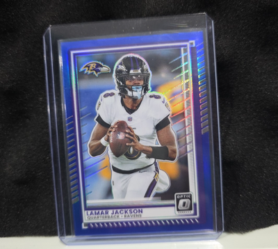Lamar Jackson Blue /249 2025 Panini Donruss Optic Football #47 