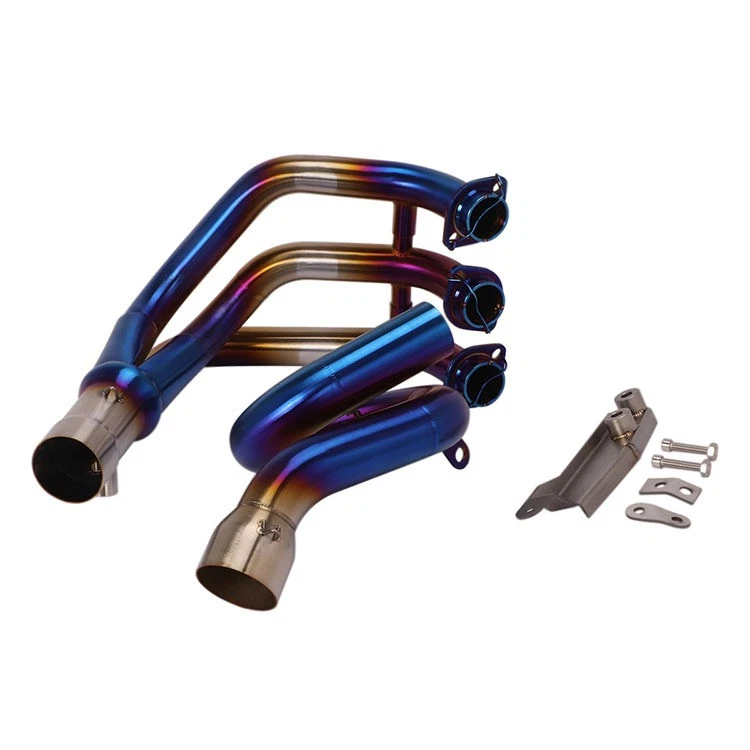 Para Yamaha XSR900 MT-09 14-20 FZ09 Puntas de escape de carbono Silenciador Cabezal Tubo delantero Foto 3 de 4