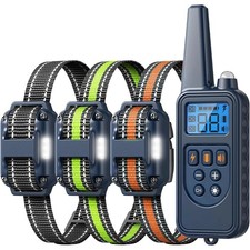 2600ft Dog Training Collar w/ Remote E-Collar Adjustable Bark Shock Dog Trainer