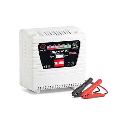 Telwin Touring 15 Professional Motorcycle Car Charger 12 - 24v Maintainer