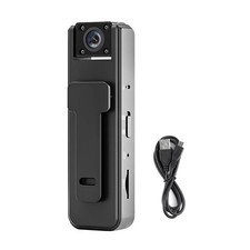 Smallest 1080P Body Cam Wearable Recorder with Rotatable Lens and USB Cable
