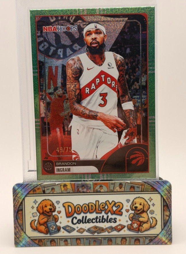 2025-26 NBA Hoops Brandon Ingram Green Pixel /75 Raptors #224 SP