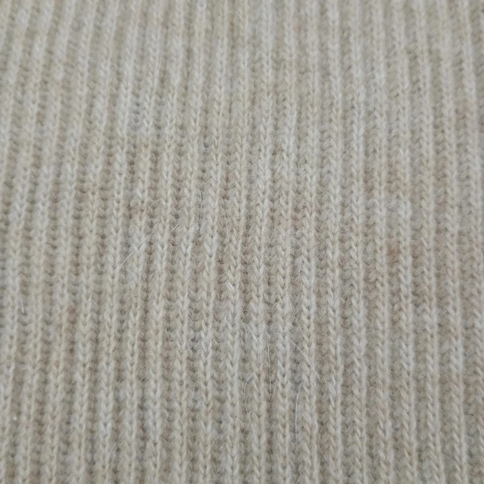 Suéter Charter Club Vintage Años 90 Para Mujer Mediano Beige Cuello Alto Lana de Cordero Angora Foto 2 de 4