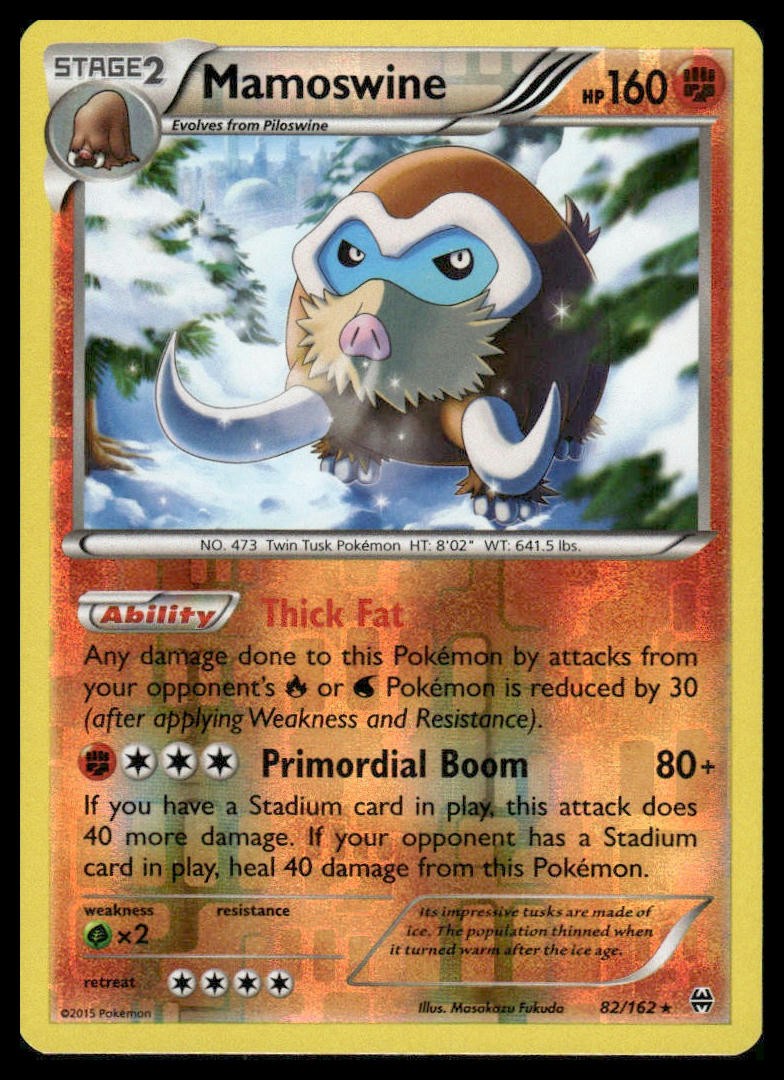 XY - BREAKthrough #82/162 Mamoswine Reverse Holo