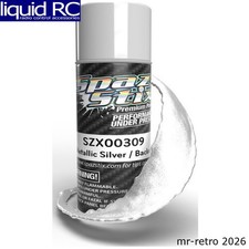 Spaz Stix 00309 Metallic Silver/Candy Backer Aerosol Paint 3.5oz Bottle