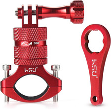 Bike Handlebar Mount for Gopro, Aluminum 360 Rotary Motorcycle Mount