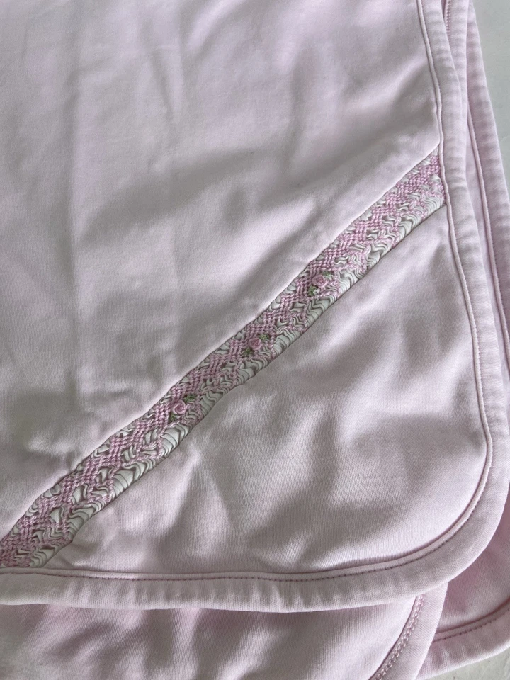 Manta de seguridad para bebé Kissy Kissy rosa Pima algodón DEFECTUOSA Foto 2 de 4