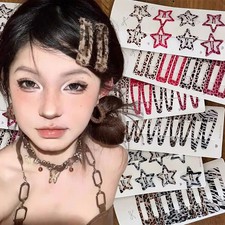 Ins Retro Leopard Print Pentagram BB Hair Clip Women's Side Printed Hair Clips Z