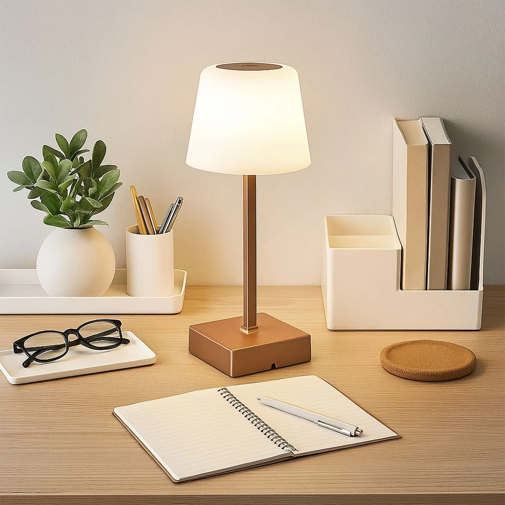Lampe De Chevet Tactile Avec 2 Ports D'Usb & 1 Prise De Courant